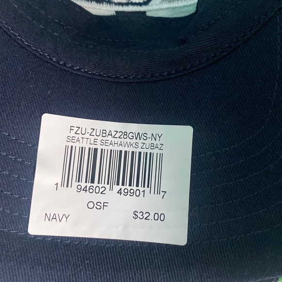 ๐๐โ47 Hat NFL Seattle Seahawks Zubaz Zebra Stripe Cleanup Hat, Adjustable - Picture 6 of 6